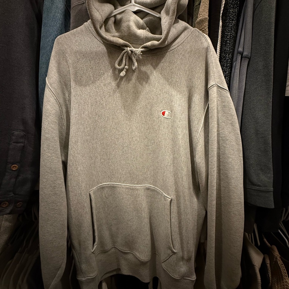 Champion Reverse Weave Light Gray Men's Hoodie